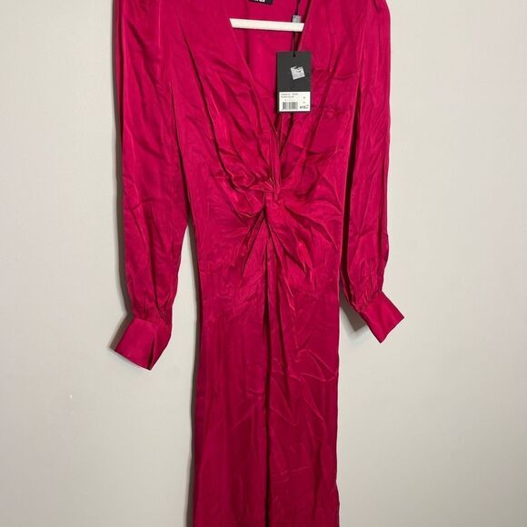 $415 The Kooples LONG RED DRESS WITH BOW NWT - Picture 11 of 11